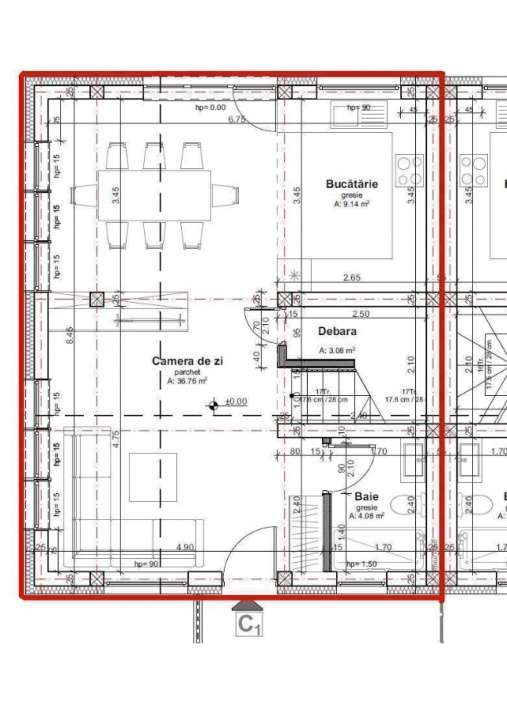 CASA DUPLEX 4 CAMERE SEMIFINISATA | DE VANZARE CU GARAJ DUBLU | DAMBUL - Imagine principală: 5/15