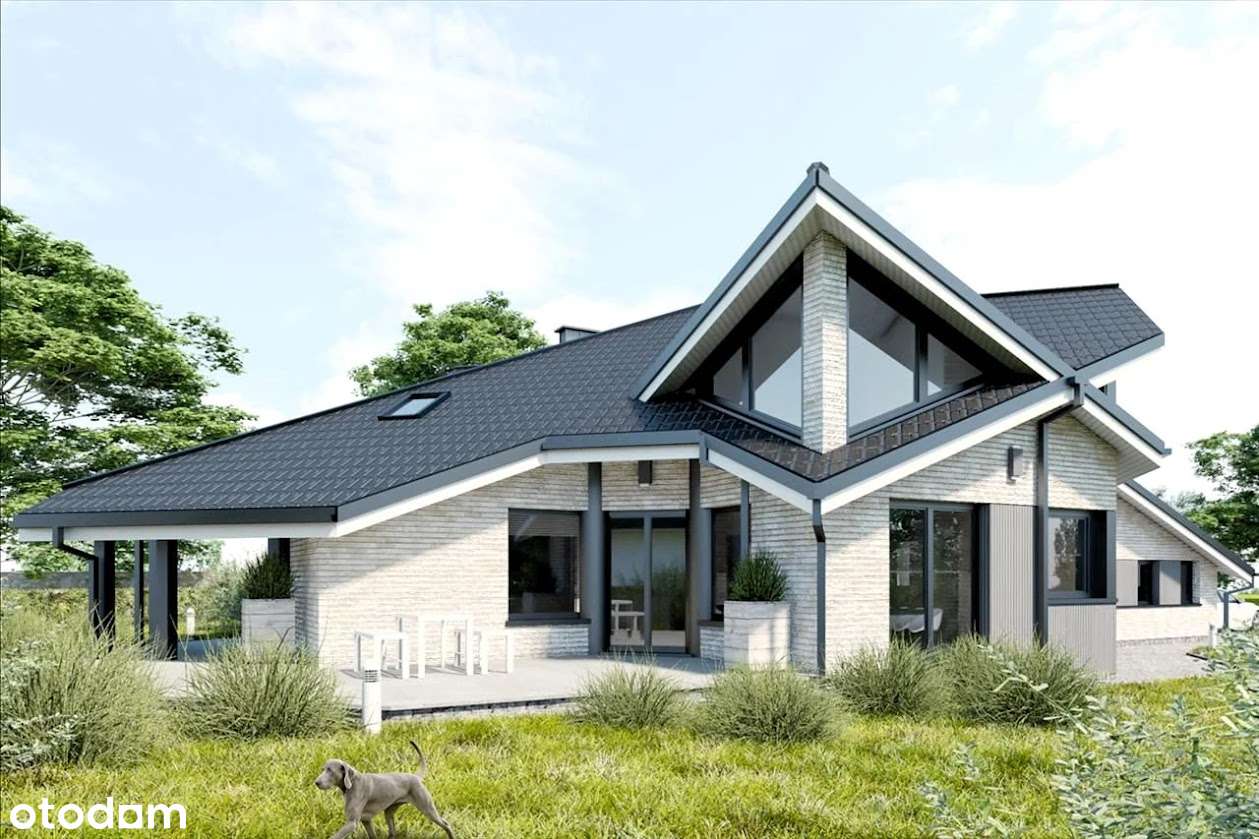 Dom wolnostojący, stan surowy otwarty, działka 12 ar - Pełny obrazek: 2/13