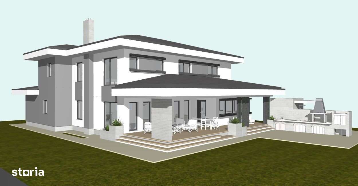 Casă P+1 pe structură metalica  – teren 2.660 mp  - toate utilitatile-3