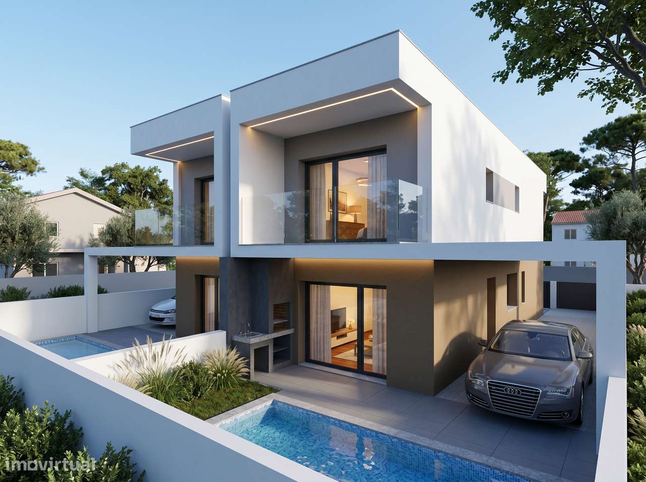 Moradia Geminada T3 com duas suites e Quarto no RC-2