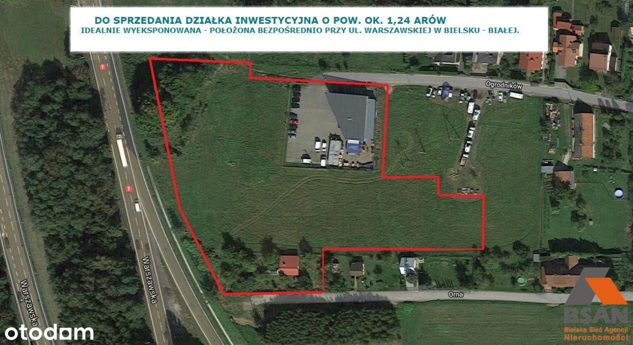 Do Sprzedania Działka Inwestycyjna O Pow. 1,24 Ha