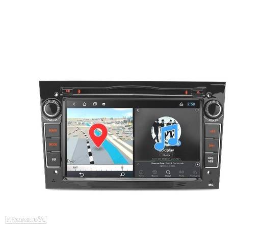 AUTO GPS ANDROID 11 PRETO PARA OPEL ASTRA H VIVARO ZAFIRA VECTRA CORSA D - 1