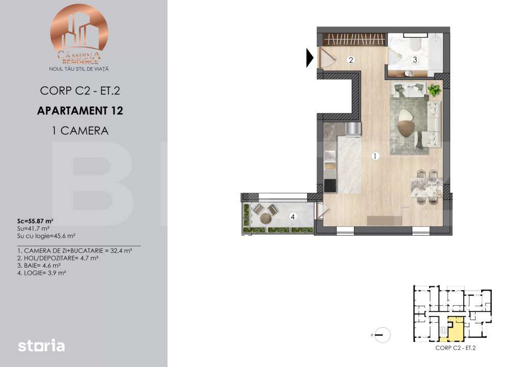 Studio ansamblu rezidential CAMPINA RESIDENCE - Imagine principală: 3/5