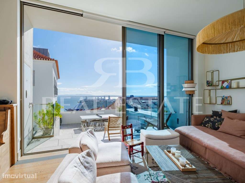 T3 duplex com VISTA + TERRAÇOS + PISCINA + GARAGEM em São Vicente -...-28