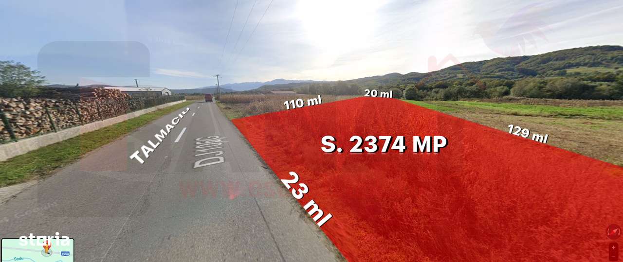 Ocazie: Teren in Sadu, iesire spre Talmaciu, Drumul Judetean |VIDEO - Imagine principală: 3/3