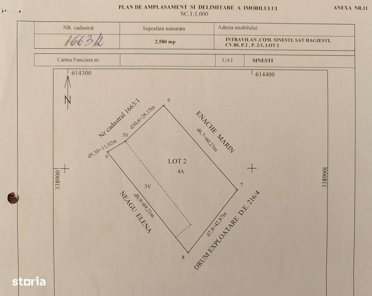 Teren intravilan 2580 mp - Hagiesti - Imagine principală: 5/5