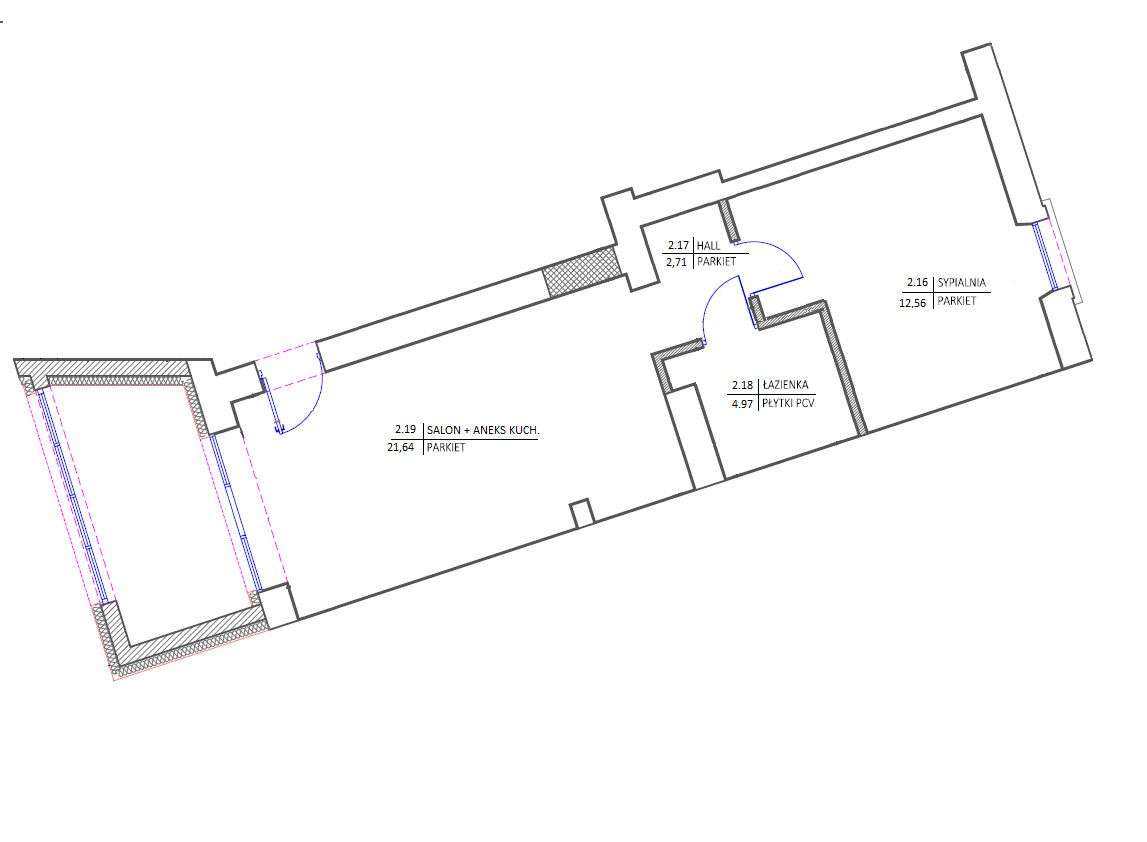 Nowe 2 pokojowe mieszkanie z balkonem Podgórze-2