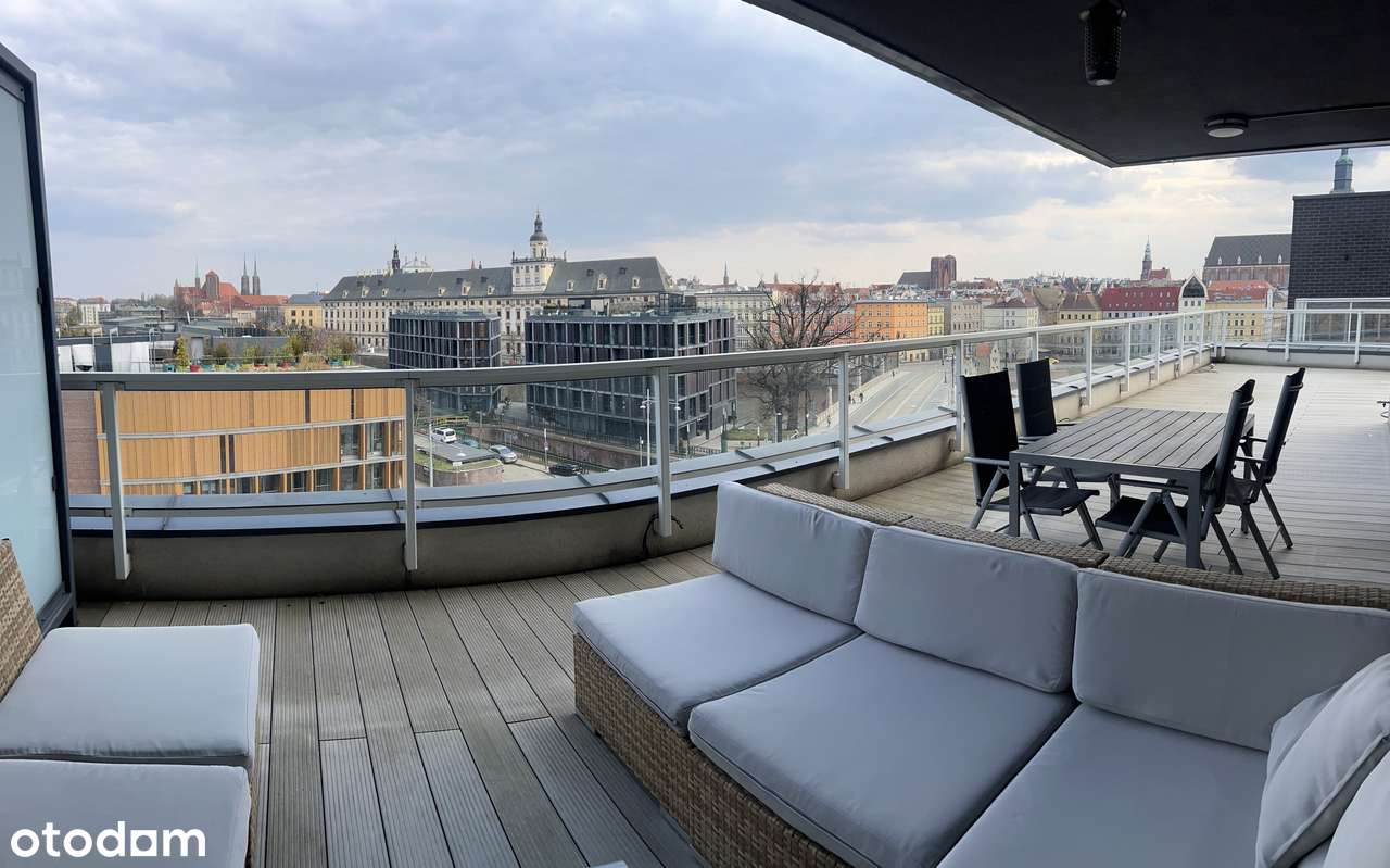 Apartament + taras 90 m2, widok na rzekę, Uniwersytet, 5 min. rynek,