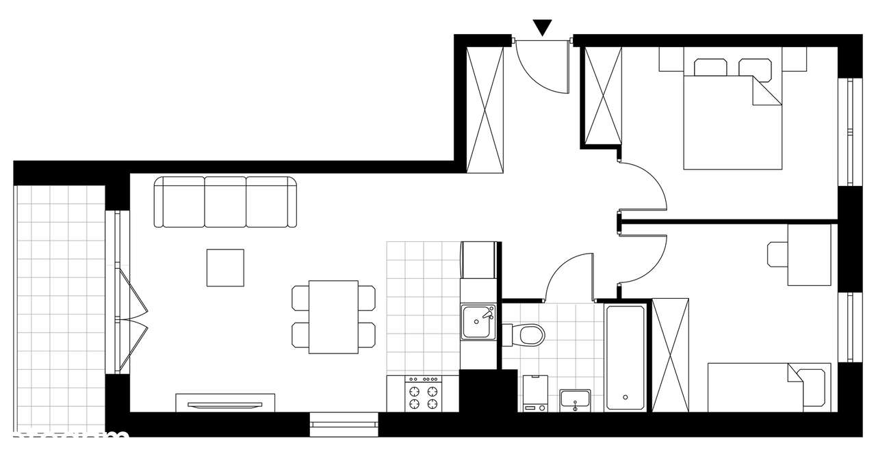 3-pokojowe mieszkanie 55m2 + loggia Bez Prowizji - Pełny obrazek: 3/8