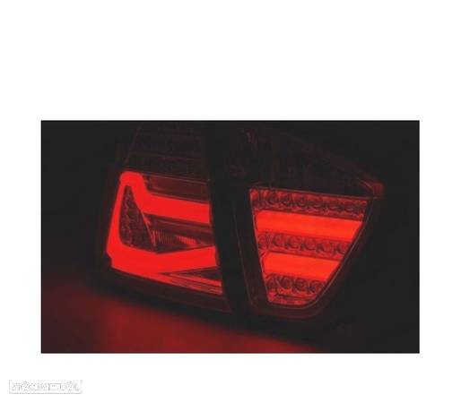 CONJUNTO DE FAROLINS TRASEIROS LED BAR PARA BMW E90 LIMOUSINE 05-08 VERMELHO FUMADO - 3