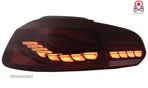 Stopuri Full LED compatibil cu VW Golf 6 VI (2008-2013) Rosu Fumuriu - 2