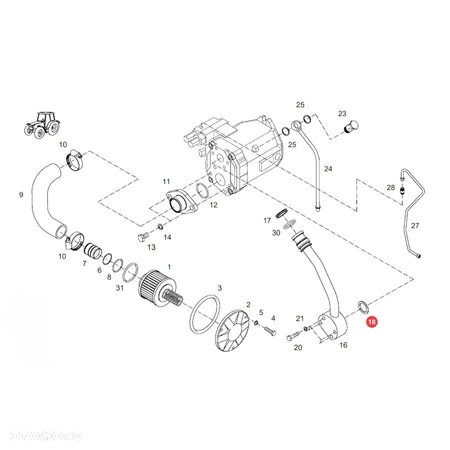 Uszczelka gumowa hydrauliki Fendt X540711100000 Oryginał - 3