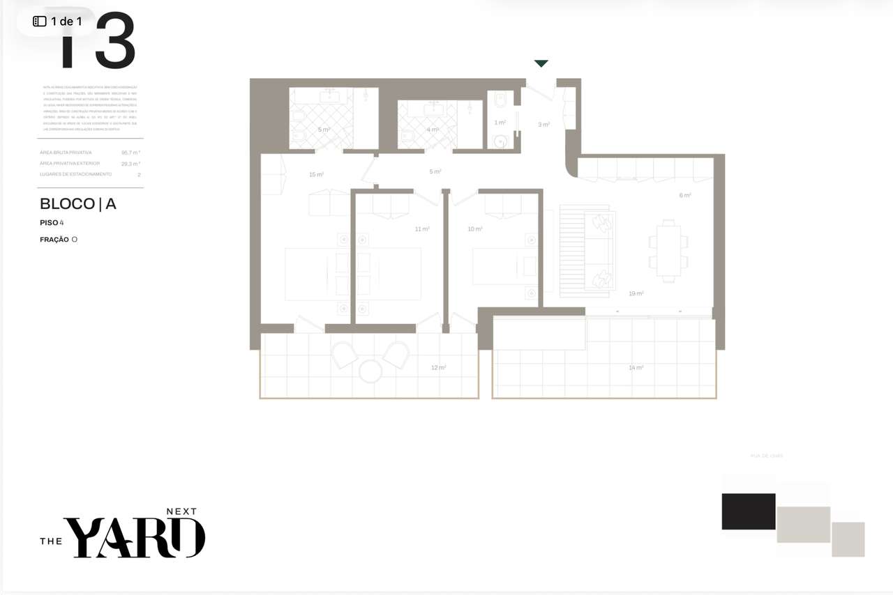 T3 com Varandas Amplas e 2 Garagens no The YARD - Grande imagem: 5/7