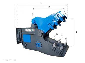 SZCZĘKA KRUSZĄCA nożyce wyburzeniowe HAMMER FR04 waga 500kg koparka 5-10 ton - 2
