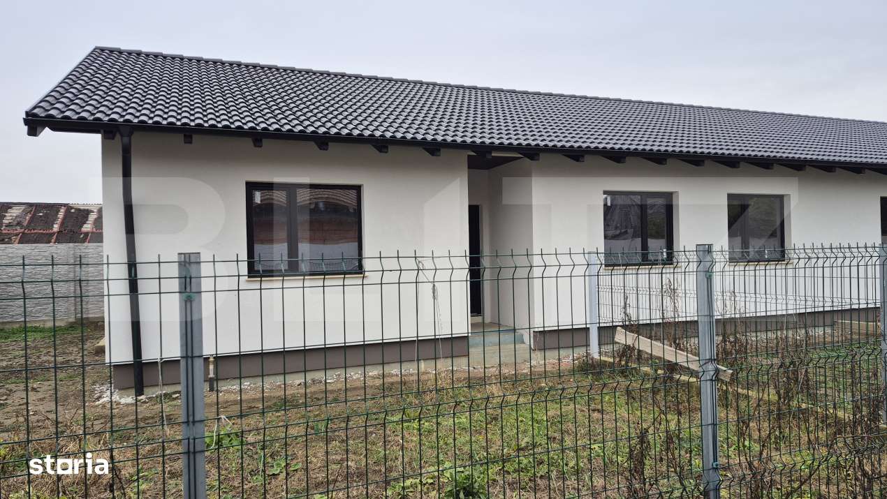 Casa cu 4 camere  semifinisata, 92 mp, teren 400 mp, in Vetis - Imagine principală: 4/19