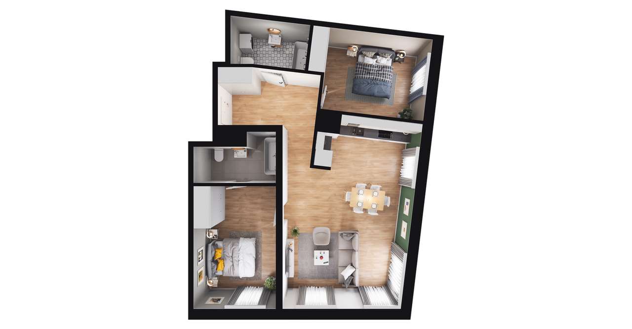 Perfumiarnia 2 | mieszkanie 72,44  m² | A.02.13 - Pełny obrazek: 3/7