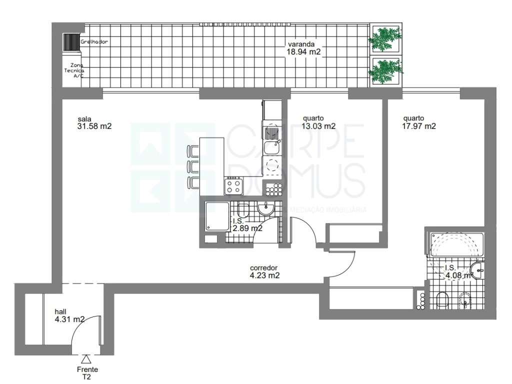 Excelente novo apartamento T2 em Setúbal - Grande imagem: 4/45