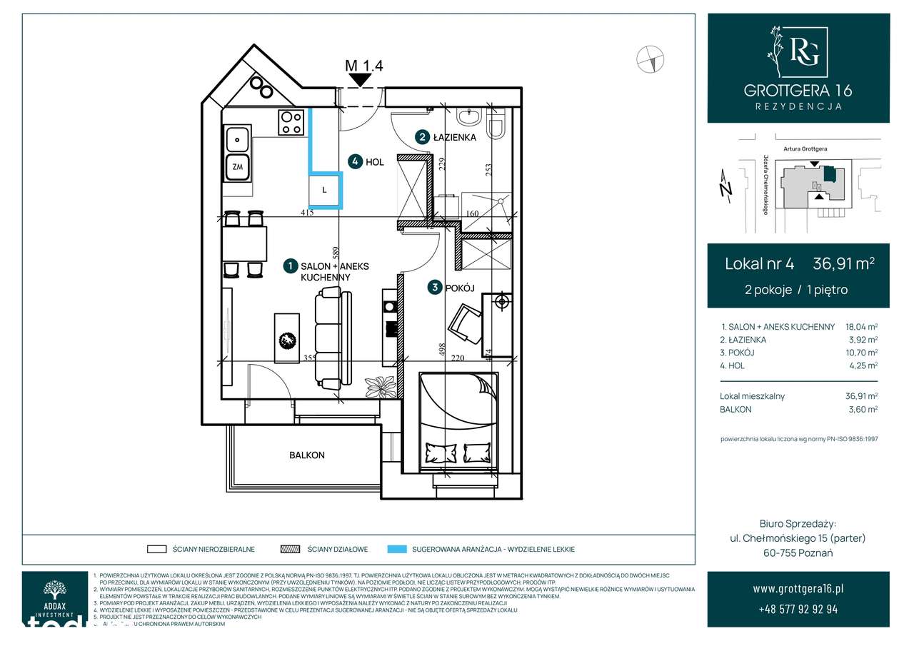 Rezydencja Grottgera 16 | Przedsprzedaż | M4/I - Pełny obrazek: 2/9