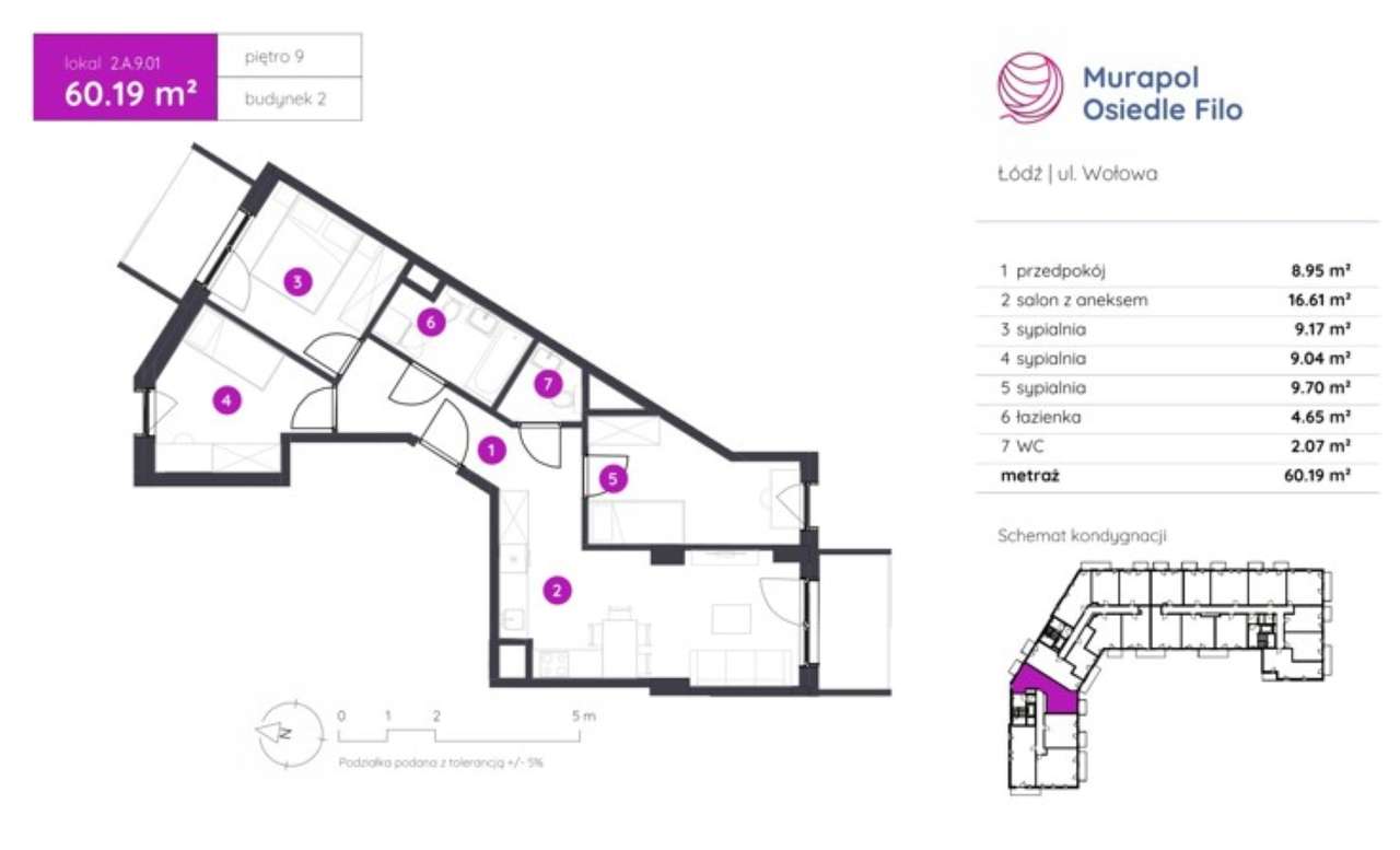9. PIĘTRO I WIDOK, KTÓRY ZACHWYCA: 4 POKOJE + 2 BALKONY W FILO II!-4