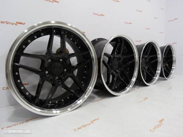 Jantes Haxer HX030 19 8.5 et 35 + 10 et40  5x120 Preto + Polido - 4