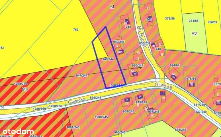 Działka mieszkaniowa Widów blisko Gliwic 0.2ha - Pełny obrazek: 2/8