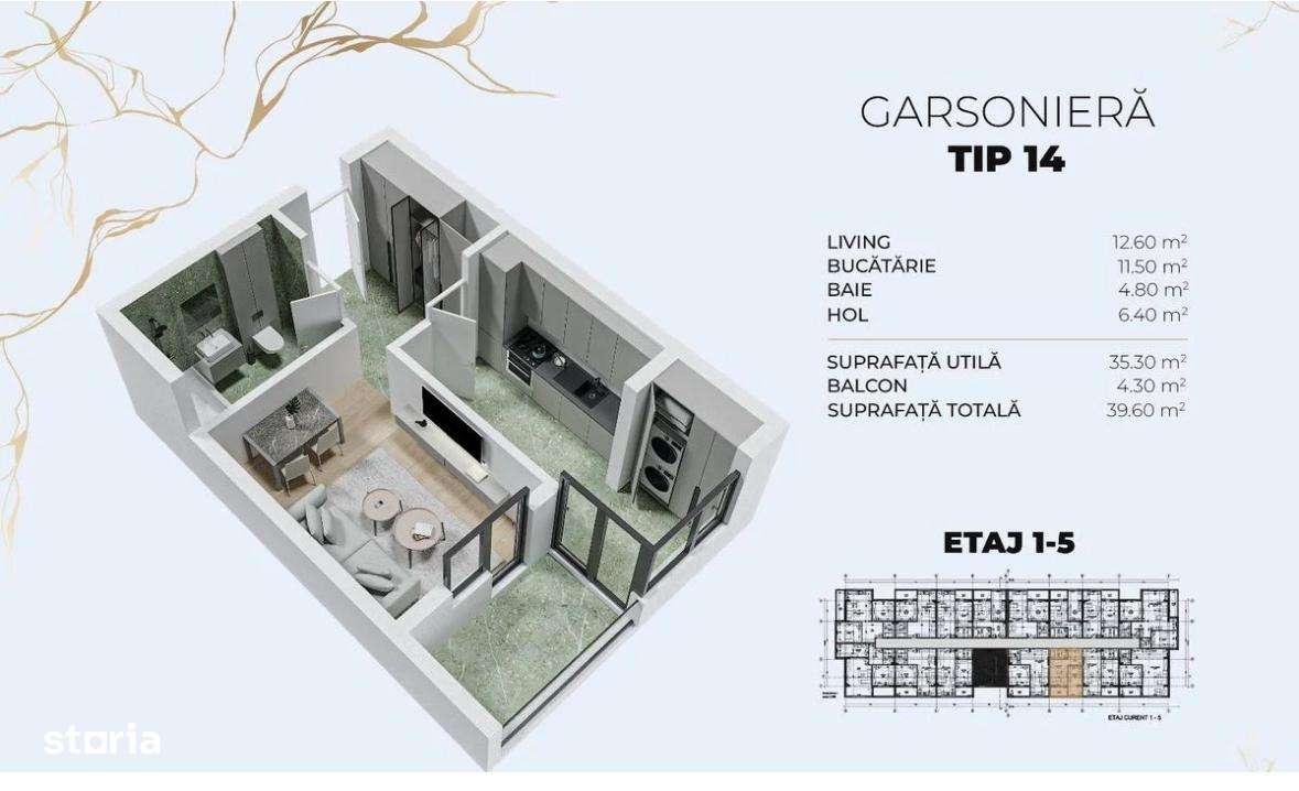 Garsoniera Popesti Leordeni Metrou Berceni - Imagine principală: 5/5