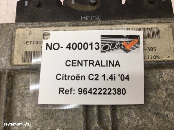 Centralina Citroën	C2	1.4	73 Cv de 2004	- Ref: 9642222380 - NO400013 - 5