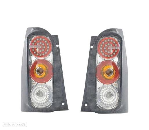 FAROLINS TRASEIROS LED PARA SMART 98-06 CARBONO - 1