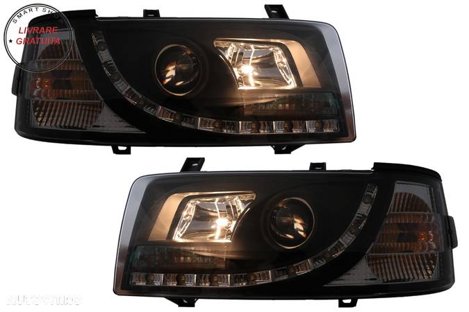 Faruri LED DRL VW Transporter T4 (1990-2003) Negru- livrare gratuita - 8