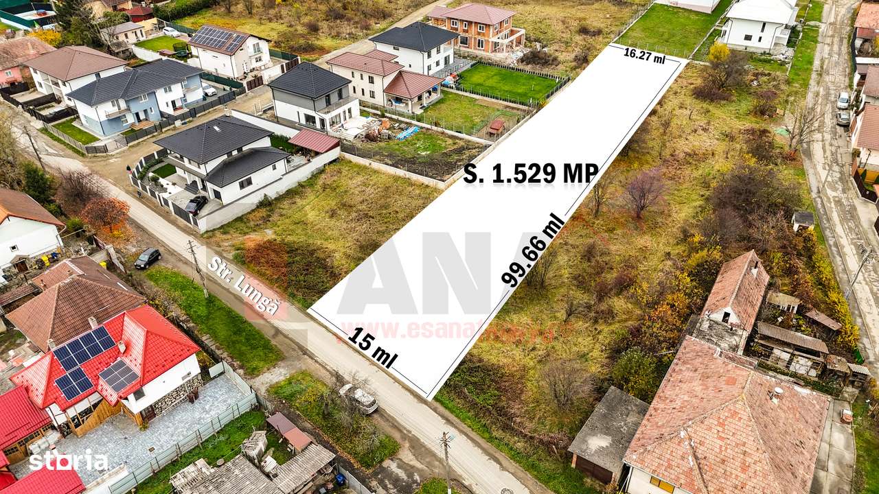 Teren Intravilan, deschidere la asfalt, 1.529 mp, utilitati |SkyView-0