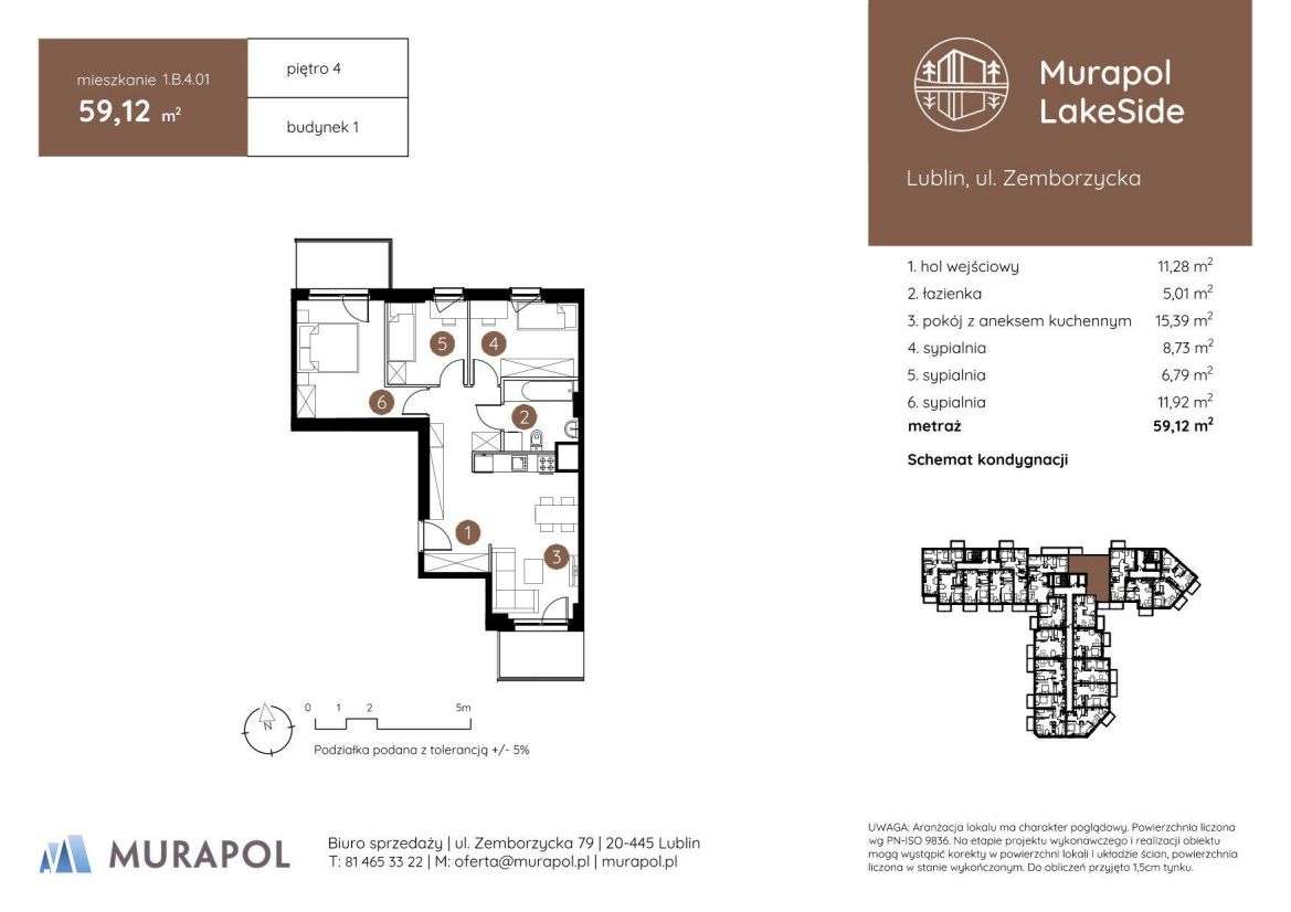4-pokojowe mieszkanie 59m2 Bez Pośredników - Pełny obrazek: 2/6