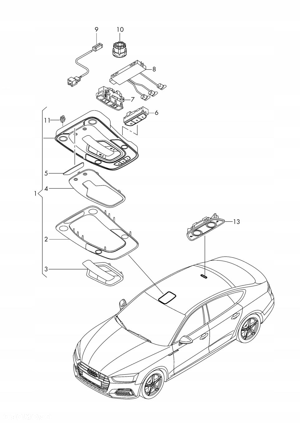 4M2035711A 4PK MIKROFON BLUETOOTH AUDI A6 C7 4G - 16