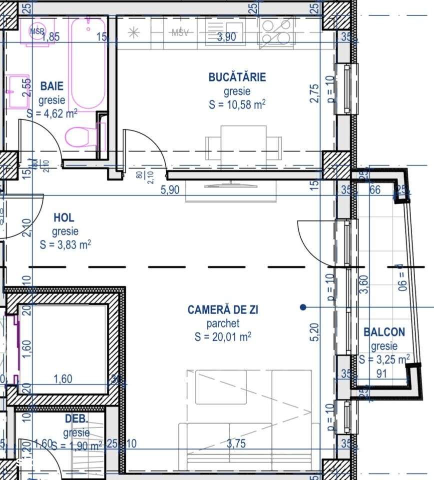 CENTRU CIVIC, APARTAMENT LA BLOC NOU, FINALIZAT-8
