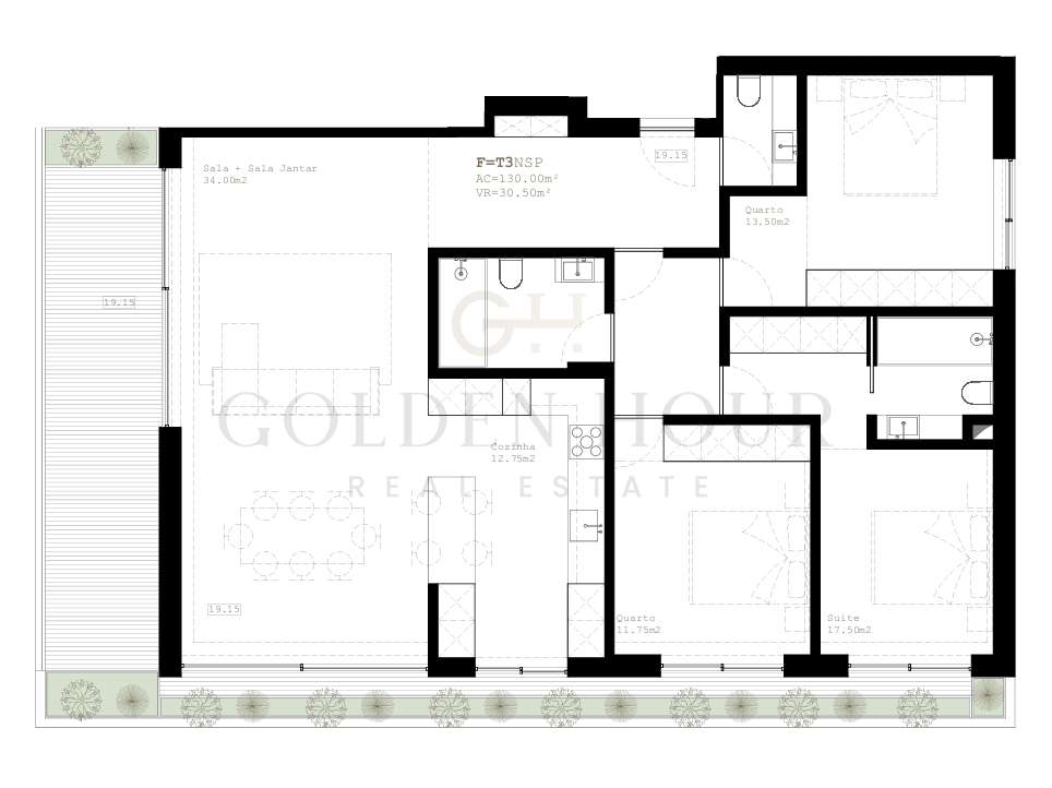 Apartamento T3 com Vista Mar a 100m da Praia em Gaia-16