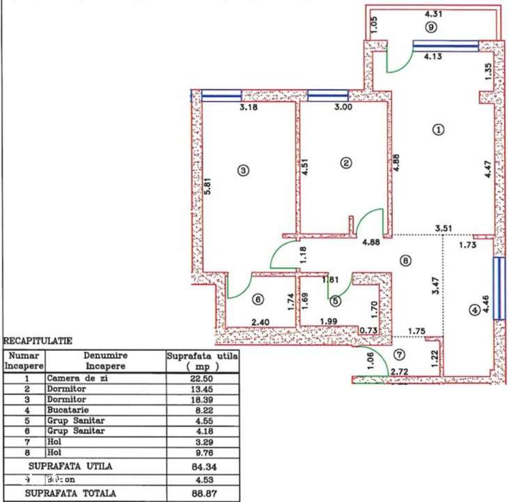 Apartament 3 camere 85mp | 0 comision | Complex 4City Pipera | mobilat - Imagine principală: 5/19