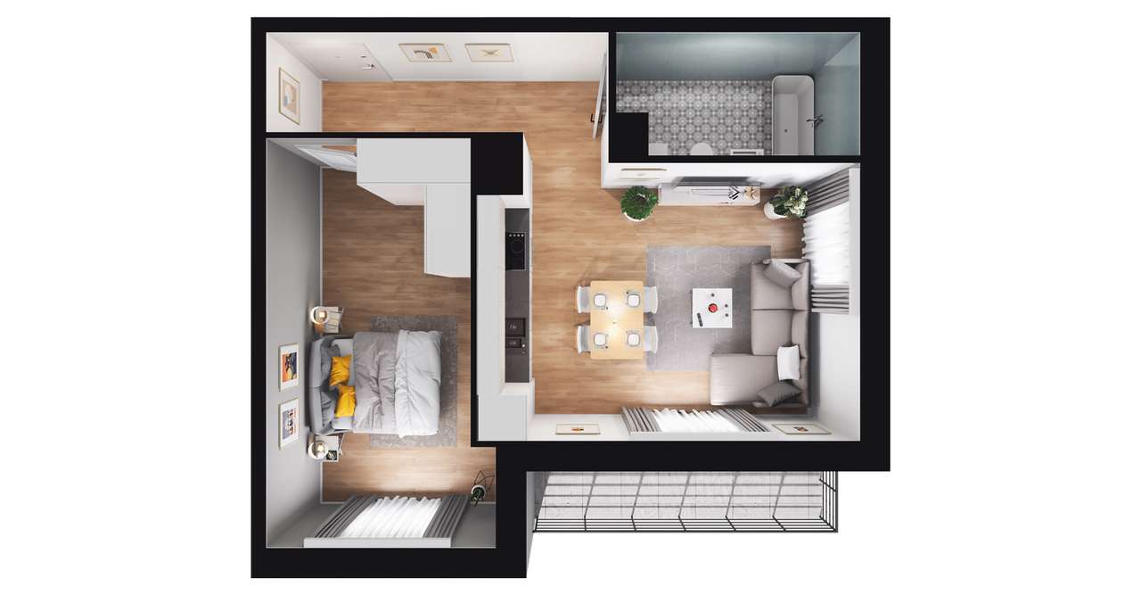 Piasta Park V​I | mieszkanie 2-pok. | G1-80 - Pełny obrazek: 3/7