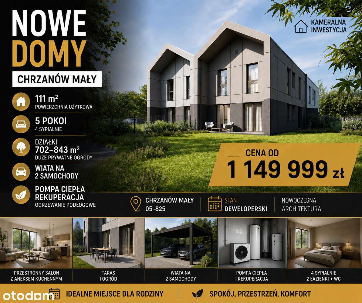 Dom na sprzedaż, 4 pokoje, 111 m², Chrzanów Mały