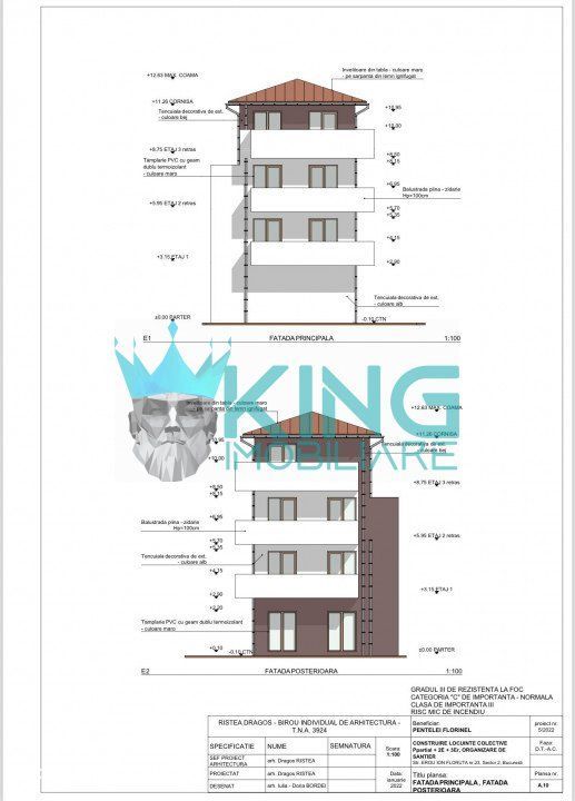 Teren | Andronache |  Autorizatie constructie 6 apartamente p+2+3 retr