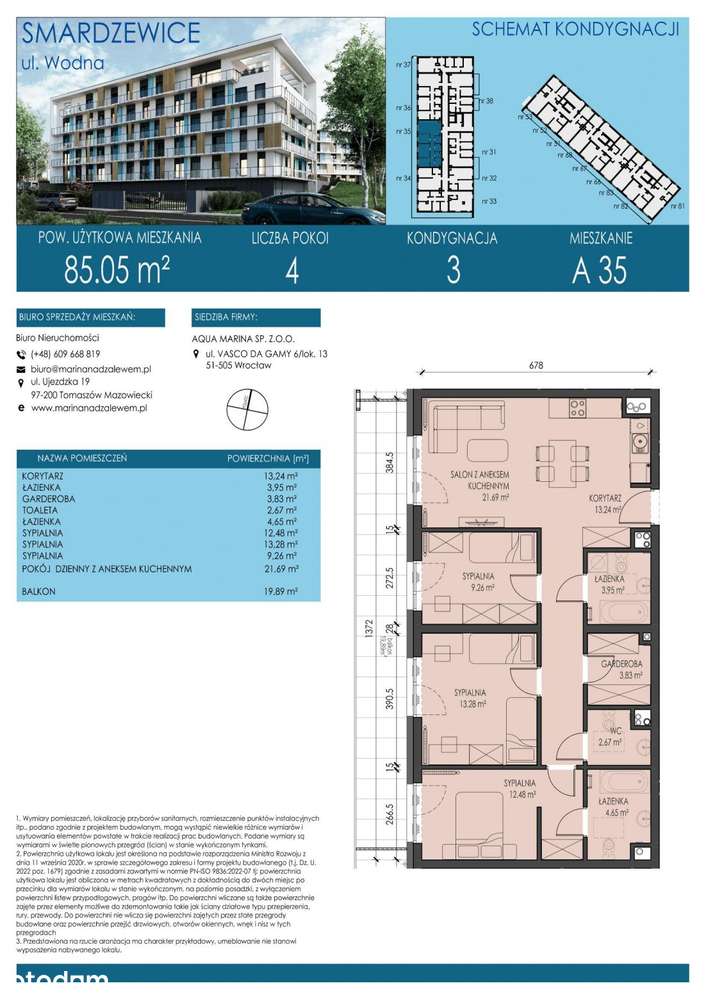 4-pokojowe mieszkanie 85m2 + balkon Bez Prowizji - Pełny obrazek: 2/5