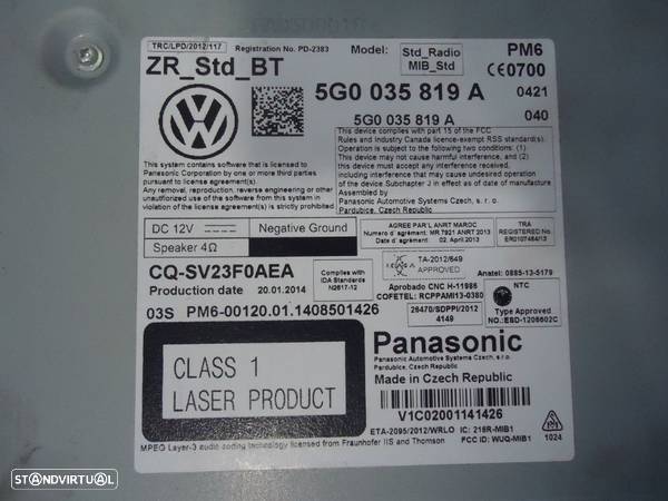 Auto Radio CD & Navegação VW Golf VII - 5