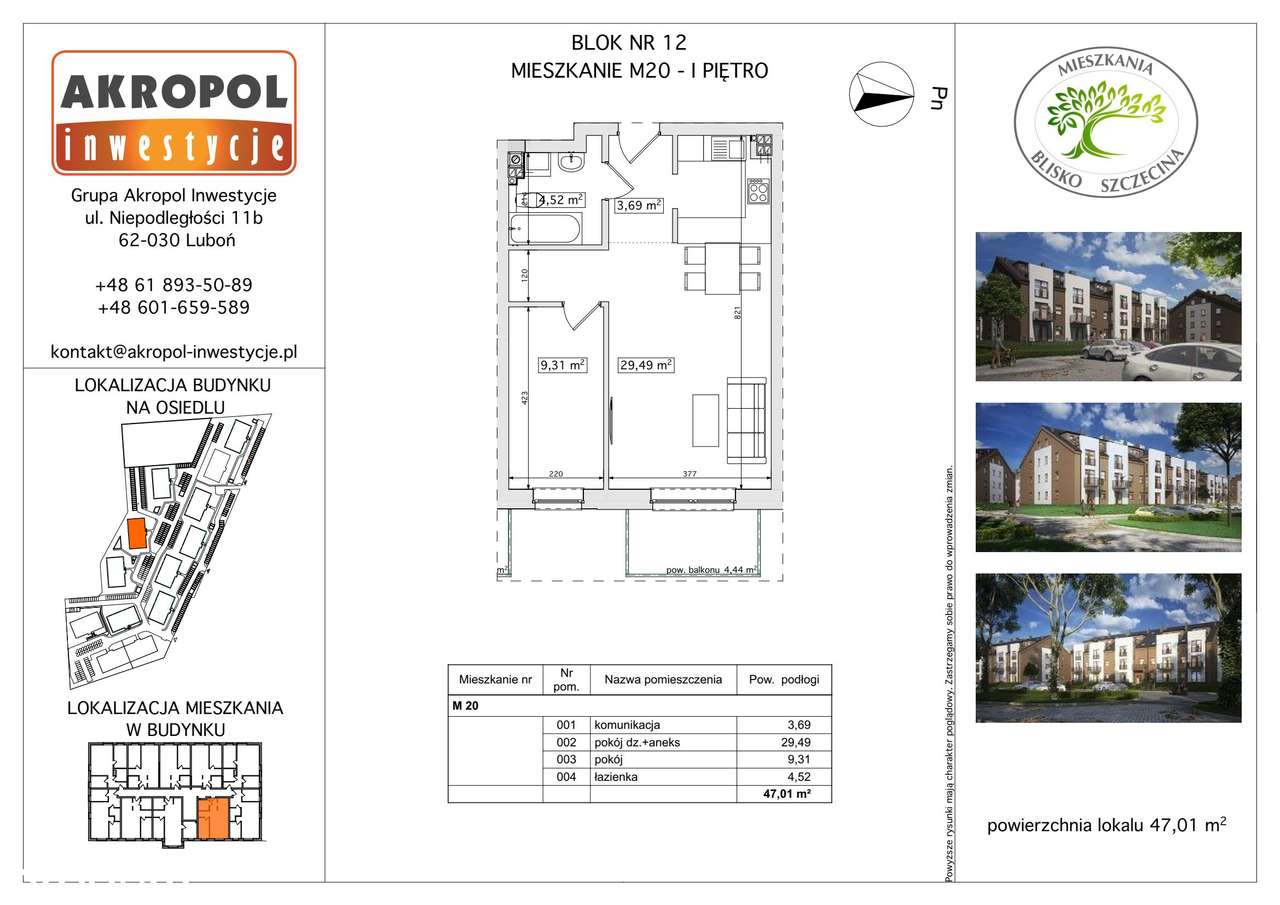 Skarbimierzyce | mieszkanie 2-pok. | B12-M20 - Pełny obrazek: 2/6