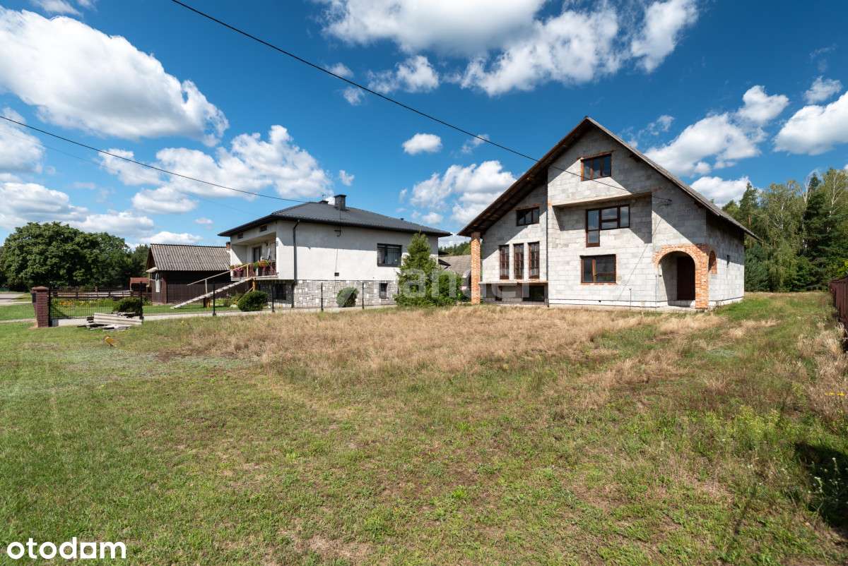 Działka z domem w stanie surowym Momoty Dolne. - Pełny obrazek: 4/20
