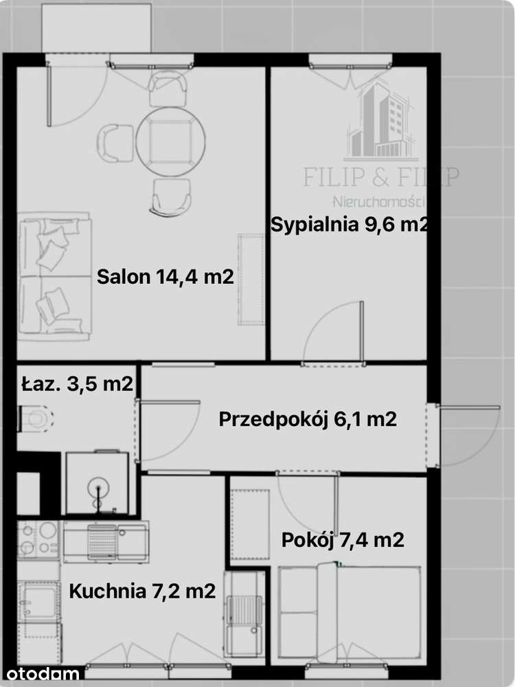 Genialny układ-1 Piętro-3 Pokoje-Po remoncie!-17