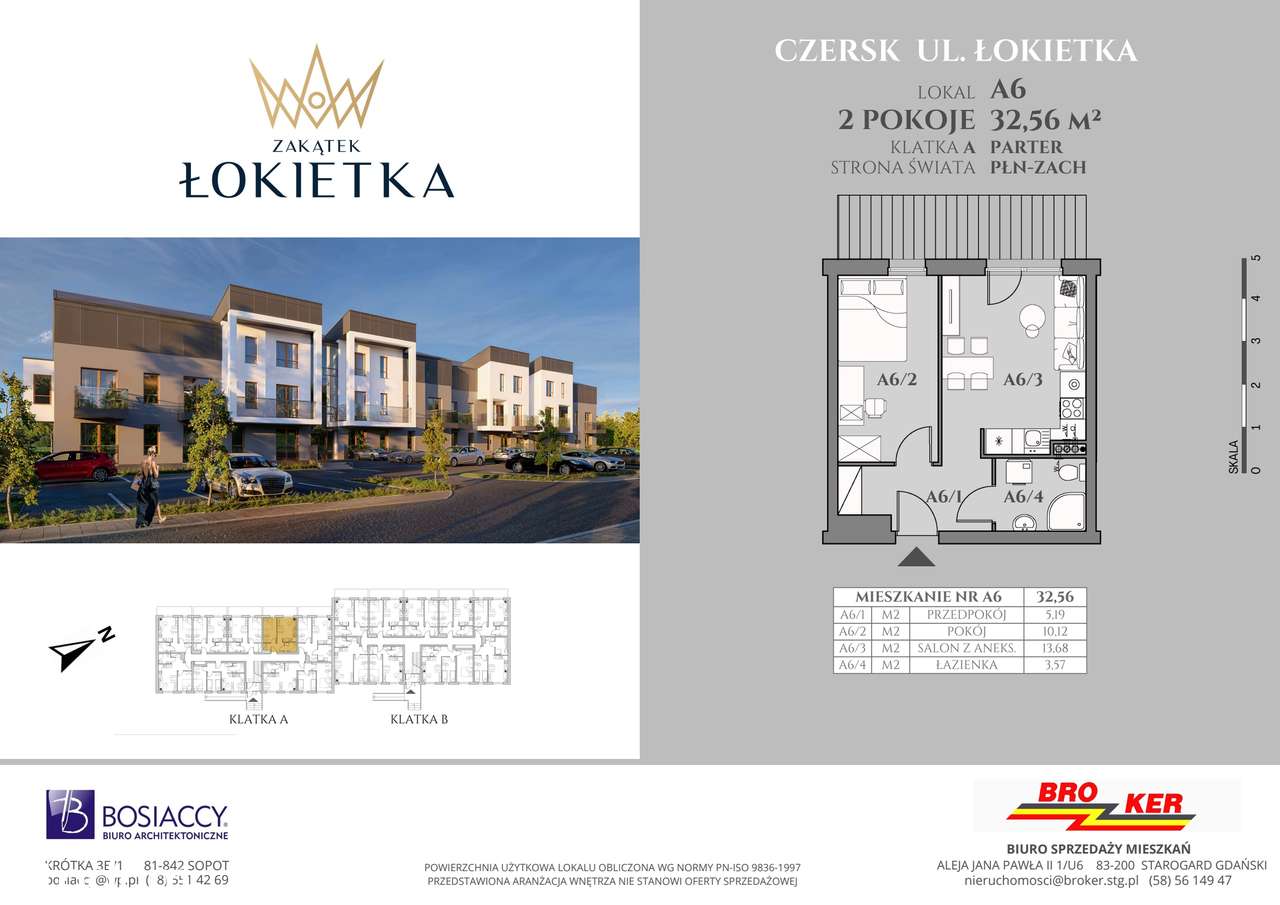 Zakątek Łokietka | mieszkanie 2-pok. | A6 - Pełny obrazek: 2/7