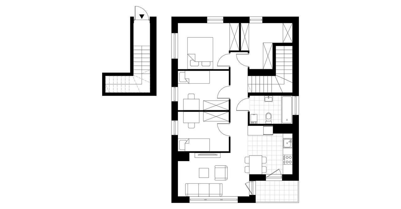 4-pokojowe mieszkanie 62m2 + balkon Bezpośrednio - Pełny obrazek: 3/8