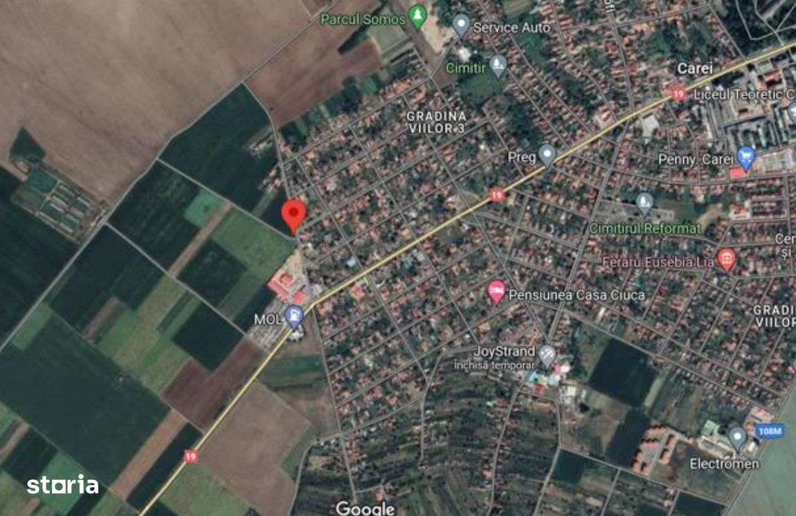 Cota de 1/2 teren intravilan Carei, Jud. Satu Mare, id R1995141 - Imagine principală: 3/3