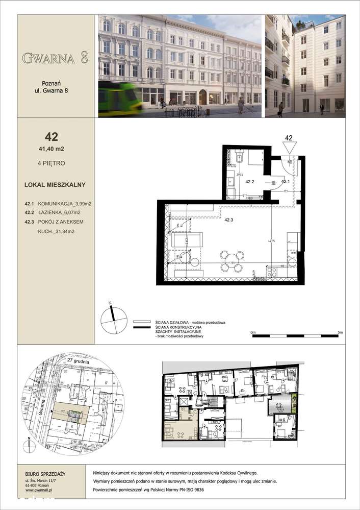 1-pokojowe mieszkanie 41m2 Bezpośrednio - Pełny obrazek: 2/9