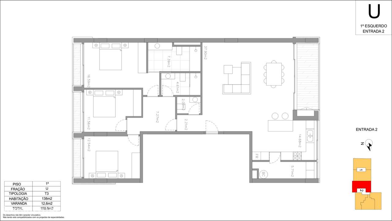 Apartamento T3 em construção - Damião de Góis Premium Residence -Porto-3