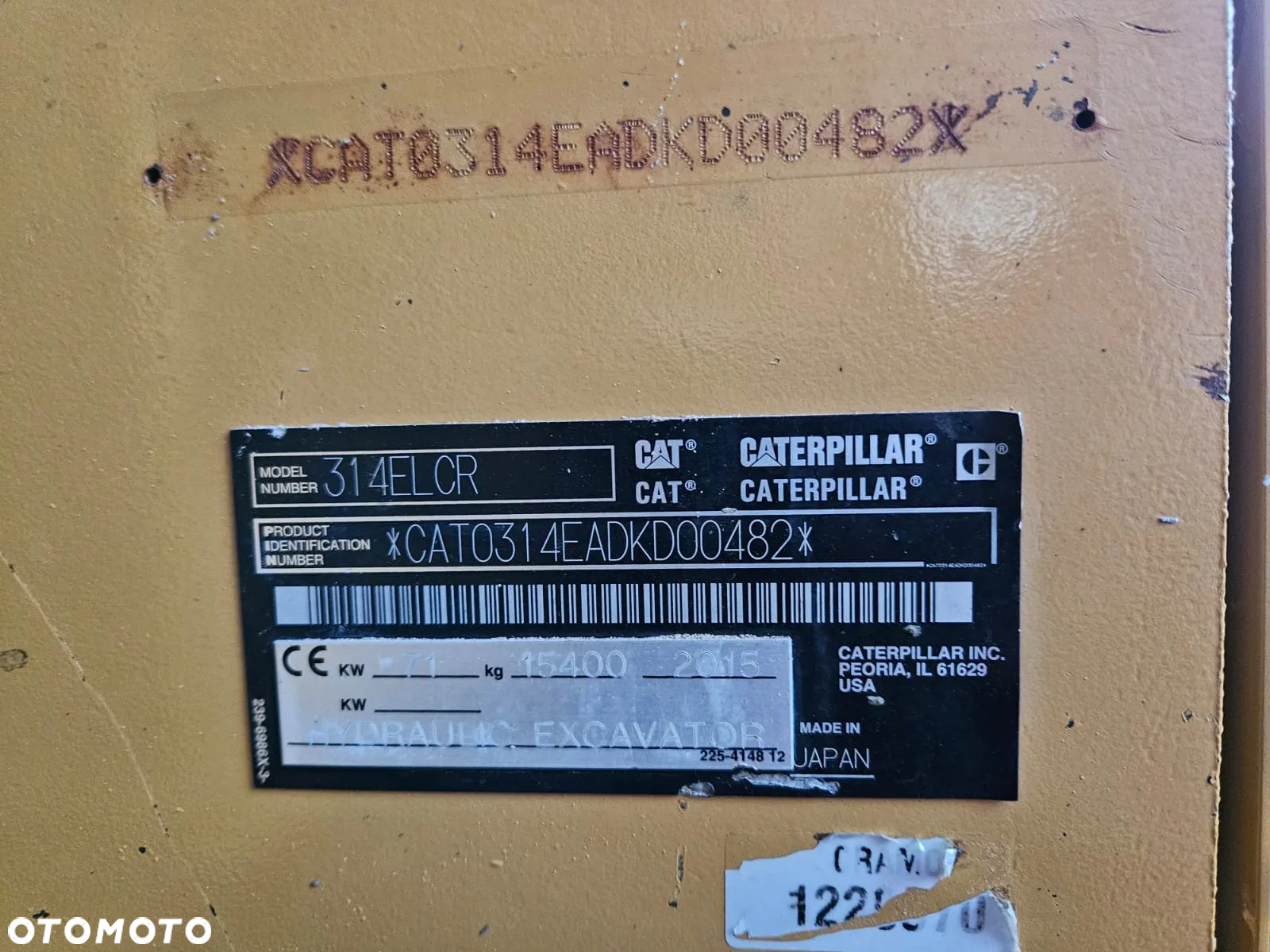 Caterpillar KOPARKA GĄSIENICOWA CAT CATERPILLAR 314 EL 314EL 313 315 2015R. - 20