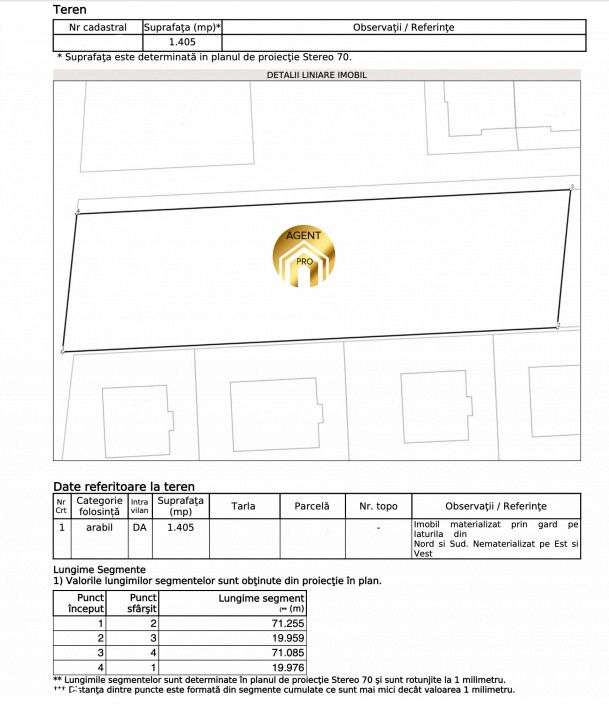 Teren intravilan 1405mp | Deschidere 71ml | Otopeni Odai - Imagine principală: 3/4